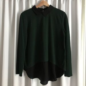 🎈 Hunter Green Collared Sweater 🎈